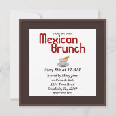 チョコレートとチューロのパーティー招待状 招待状 (裏面)