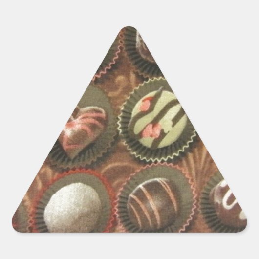 チョコレートとトリュフ 三角形シール (正面)