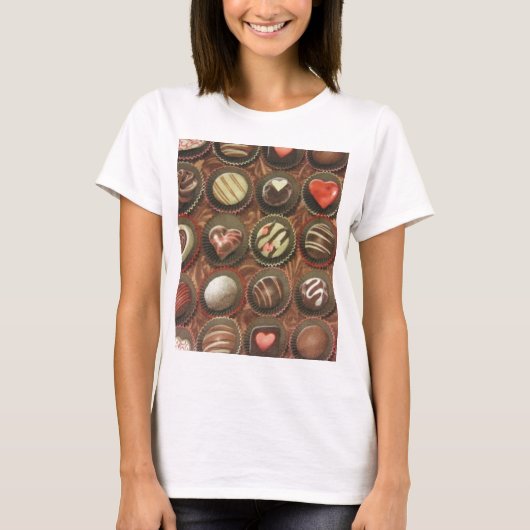 チョコレートとトリュフ Tシャツ (正面)