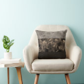 チョコレートとトープストライプブロック クッション (椅子)