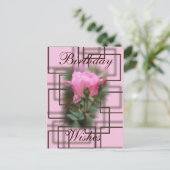 チョコレートとノックアウトバラはがきカスタマイズ-それ ポストカード (スタンド正面)