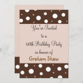 チョコレートとバニラ60誕生日 招待状 (正面/裏面)