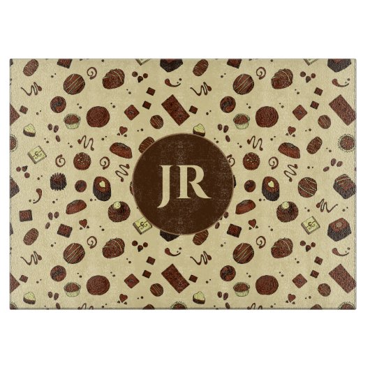 チョコレートとパティシシェフキャンディチョコレート カッティングボード (正面)