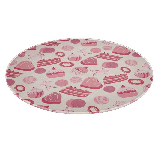 チョコレートとペストリーのパターン2 カッティングボード (角)