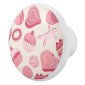 チョコレートとペストリーのパターン2 セラミックノブ (右)