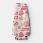 チョコレートとペストリーのパターン2 ボトルクーラー (正面)