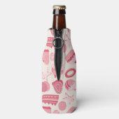 チョコレートとペストリーのパターン2 ボトルクーラー (ボトル裏面)