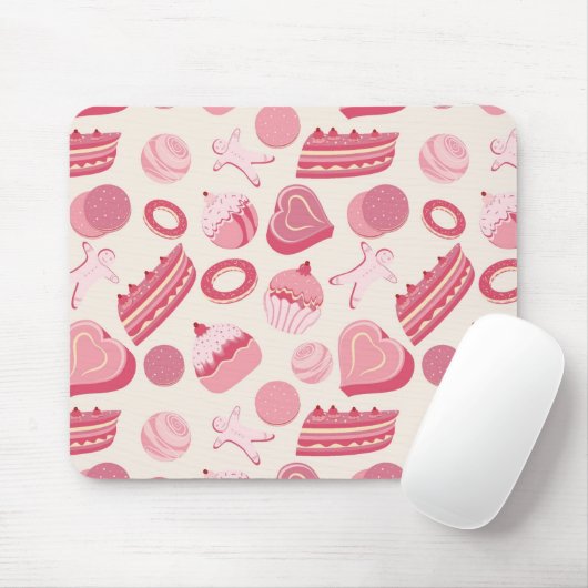 チョコレートとペストリーのパターン2 マウスパッド (マウス)