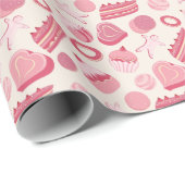 チョコレートとペストリーのパターン2 ラッピングペーパー (ロールコーナー)