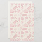 チョコレートとペストリーのパターン2 便箋 (正面/裏面)