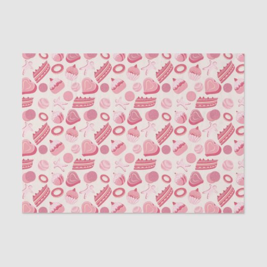 チョコレートとペストリーのパターン2 薄葉紙 (正面)