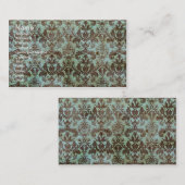 チョコレートとミントヴィンテージ壁紙 名刺 (正面/裏面)