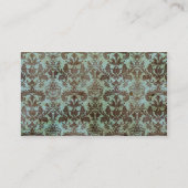 チョコレートとミントヴィンテージ壁紙 名刺 (裏面)