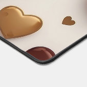 チョコレートと金ゴールドハート デスクマット (コーナー)