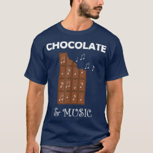 チョコレートと音楽ノートミュージシャンショコラティエ Tシャツ