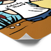 チョコレートと黄色のラブラドールの親 ポスター (角)