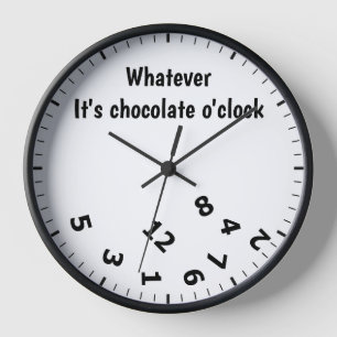チョコレートなら何でもおもしろいう 壁時計