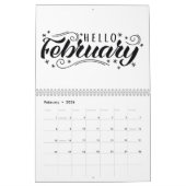 チョコレートについての引用文のイラストレーション カレンダー (2月 2026)