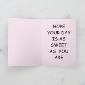 チョコレートにインスパイアされたバレンタインデーのデザイン カード (内部)