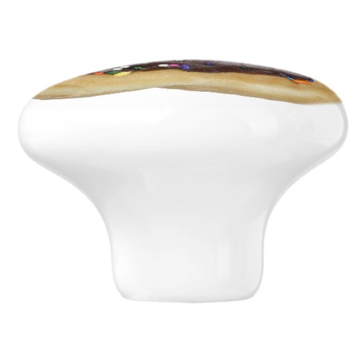 チョコレートにドーナツを振りかけたもの セラミックノブ (側面)