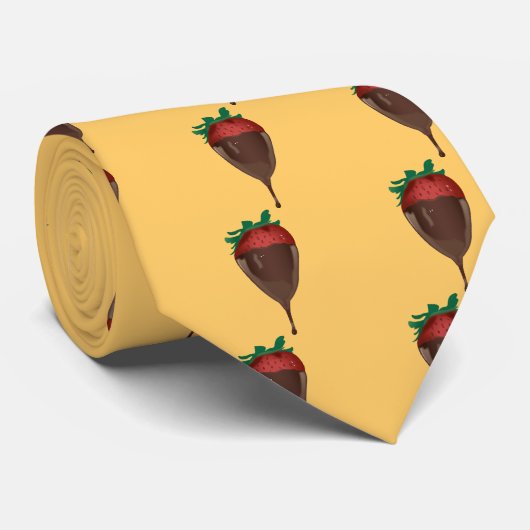 チョコレートに浸したイチゴ ネクタイ (ロール)