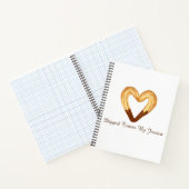 チョコレートに浸したハート型のチュロ ノートブック (内部)