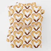 チョコレートに浸したハート型のチュロ ラッピングペーパーシート (インサイチュ)