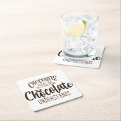 チョコレートに関する質問頼は間抜けあり スクエアペーパーコースター (インサイチュ)