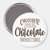 チョコレートに関する質問頼は間抜けあり マグネット (正面/裏面)