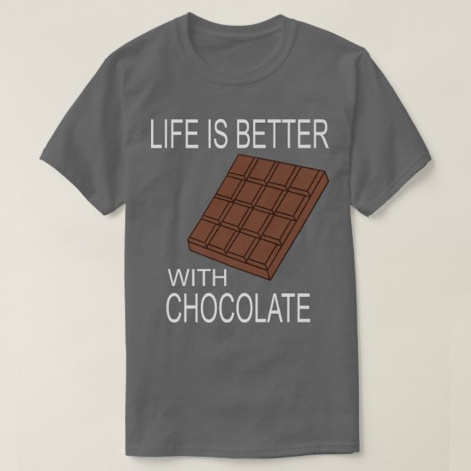 チョコレートのおいしいトレアでチョコレート好き生活 Tシャツ (デザイン正面)