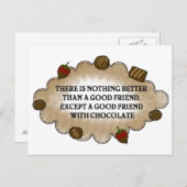チョコレートのお友達 ポストカード (正面/裏面)
