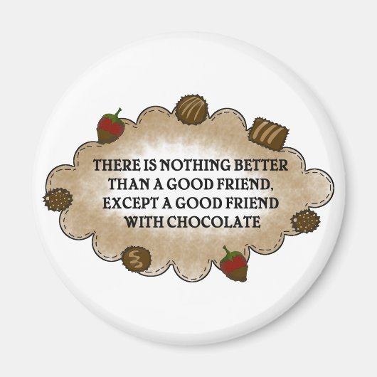 チョコレートのお友達 マグネット (正面)