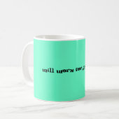 チョコレートのために働きます コーヒーマグカップ (正面左)