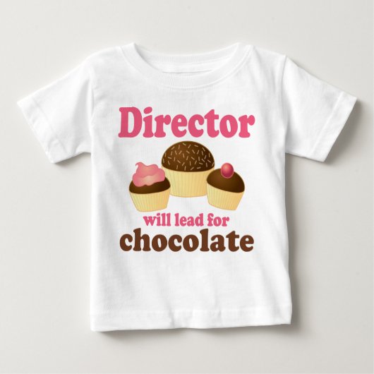 チョコレートのためのLeadディレクター ベビーTシャツ (正面)