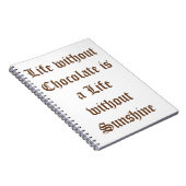 チョコレートのない生活は日なたのない生活 ノートブック (右側)
