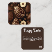 チョコレートのイースターのグリーティングカード ノートカード (正面/裏面)