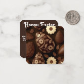 チョコレートのイースターのグリーティングカード ノートカード (正面/裏面インサイチュ)