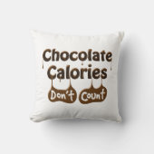 チョコレートのカロリー - 面白いフードイークォート クッション (正面)