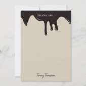 チョコレートのテーマにぴったりなオリジナルデザイン サンキューカード (正面)