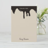 チョコレートのテーマにぴったりなオリジナルデザイン サンキューカード (スタンド正面)