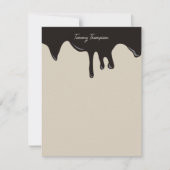 チョコレートのテーマにぴったりなオリジナルデザイン ノートカード (正面)