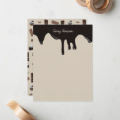 チョコレートのテーマにぴったりなオリジナルデザイン ノートカード (正面/裏面インサイチュ)