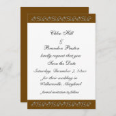 チョコレートのホワイトアイシング日付を保存 セーブザデート (正面/裏面)