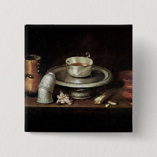 チョコレートのボールが付いている静物画 缶バッジ (正面)