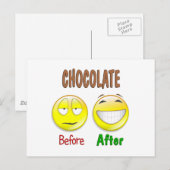 チョコレートの前後 ポストカード (正面/裏面)