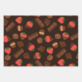 チョコレートの包装紙 ラッピングペーパーシート (正面3)