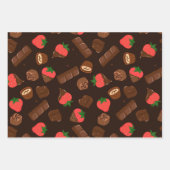 チョコレートの包装紙 ラッピングペーパーシート (正面2)