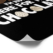 チョコレートの可愛いバニーの耳のためにここにいる ポスター (角)