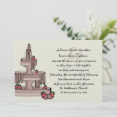 チョコレートの噴水とイチゴ 招待状 (スタンド正面)