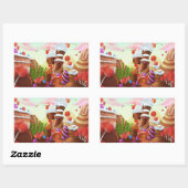 チョコレートの国 長方形シール (シート)